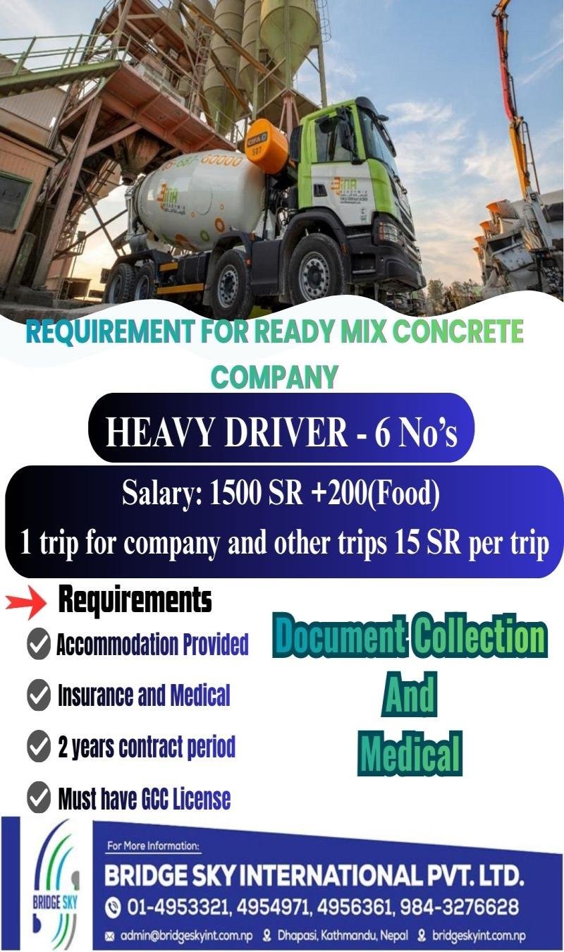 साउदी अरेबियामा GCC ड्राइभरको माग, १० जना नेपालीलाई रोजगारीको अवसर