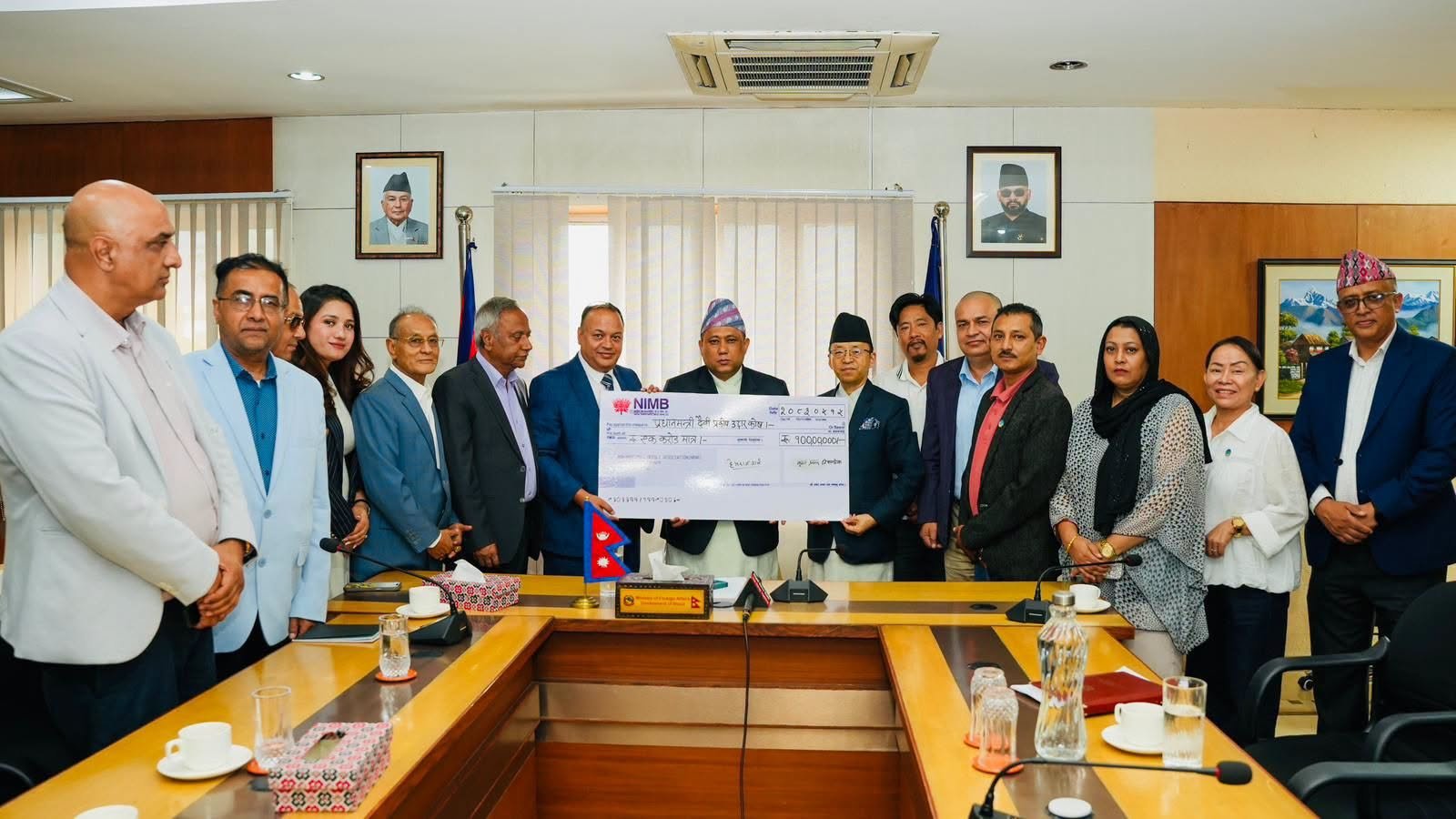 एनआरएनएद्वारा बाढी–डुबान पीडित राहतका लागि प्रधानमन्त्री कोषमा रु. १ करोड हस्तान्तरण