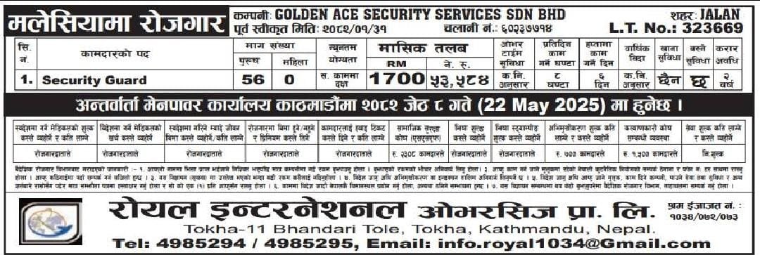 मलेसियामा रोजगार 