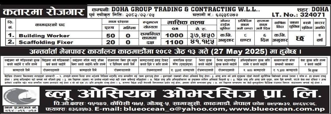 कतारमा रोजगारी